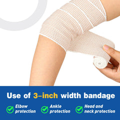 AZEN bandage wrap on legs and knees for steady compression
