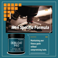 AZX TYDOTT Debloat Pro daily-use scene with a glass of water for easy mixing