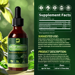 Dropper releasing B BEWORTHS oregano oil blend into a glass
