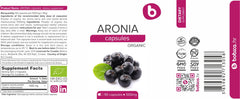 b Organic Aronia Berry Capsules GMP seal close-up signaling quality control