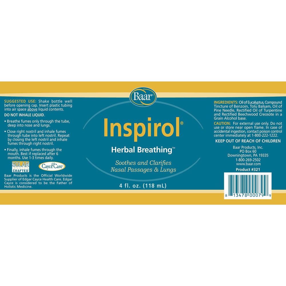 Baar Inspirol Herbal Breathing packaging and insert