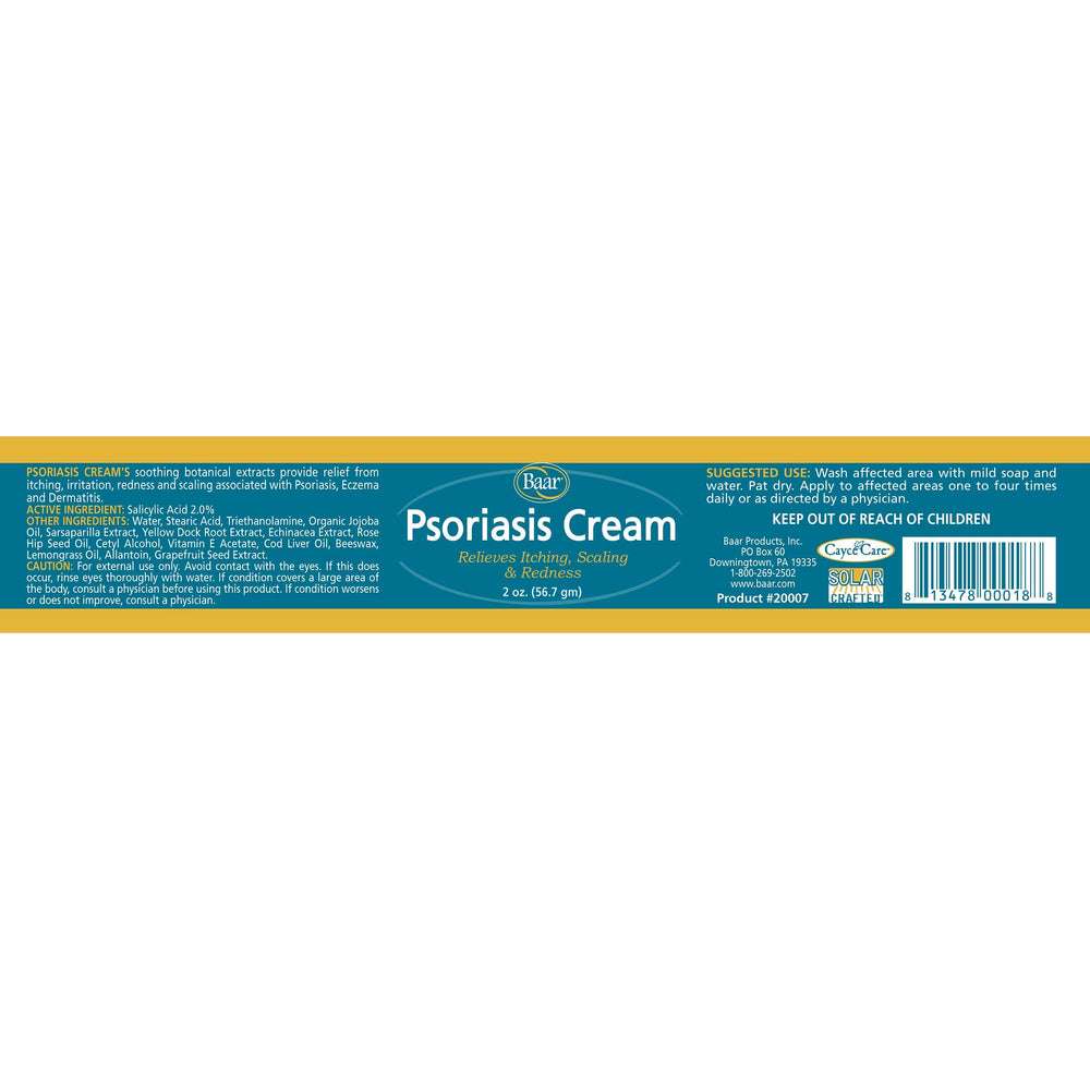 Baar Psoriasis Cream USA-made packaging emphasizes quality and safety.