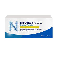 BabaPACK Neurobravo bottle front view for everyday nerve health support.