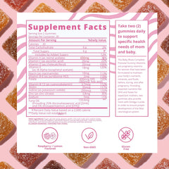Raspberry lemonade flavor of Baby Blues Prenatal Gummies tempting taste and smell