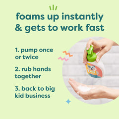 Babyganics Berry Berry bottle being held for quick sanitizing sessions