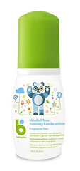 Babyganics foaming hand sanitizer back label details ingredients and usage directions
