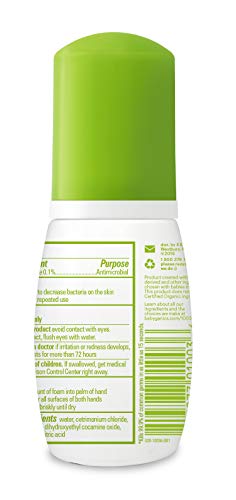 Babyganics travel-size foaming sanitizer pack ideal for on-the-go