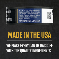 BACC OFF Mint Pouches twist-open close-up showing authentic can design and quick pinch-use.
