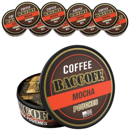 BACC OFF Mocha coffee pouch pack for quick energy on the go.