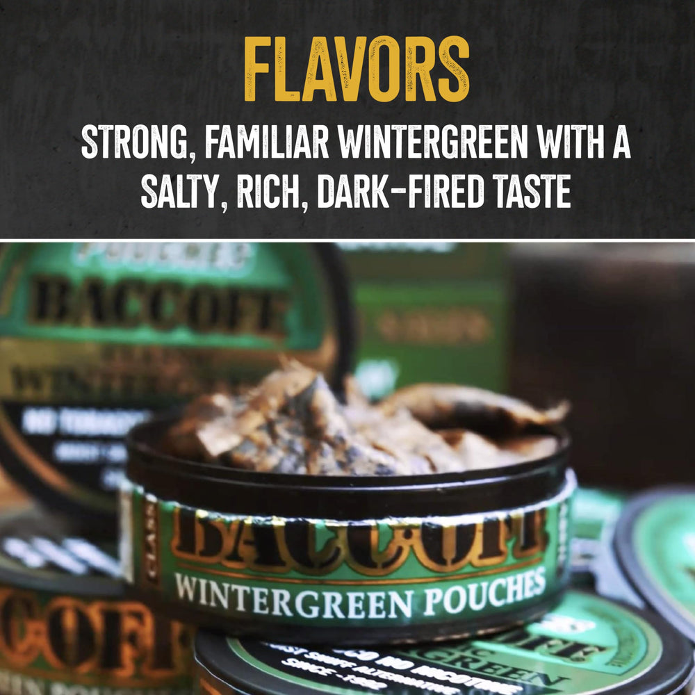BACC OFF Wintergreen pouches on-the-go, quick flavor boost