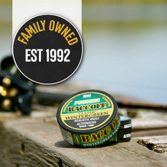 USA-manufactured BACC OFF Wintergreen pouches underline handcrafted quality