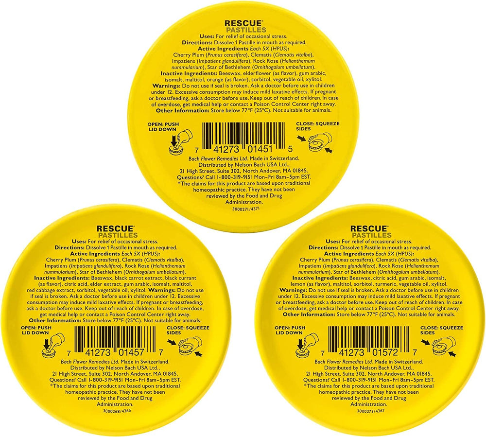 Bach Rescue Pastilles on the go usage with compact tin