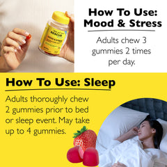 Bach Rescue Plus Sleep gummies bottle with melatonin for better sleep.