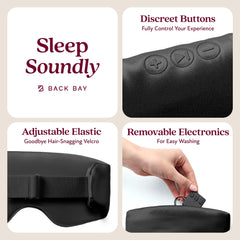 Back Bay Audio SilkSound on-device white-noise modes for ambient sleep support.