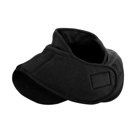 Back on Track neck brace close-up shows adjustable Velcro fit for neck support.