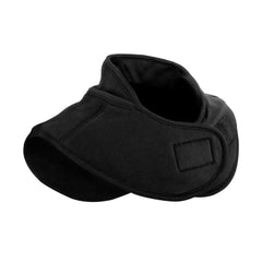 Back on Track neck brace close-up shows adjustable Velcro fit for neck support.