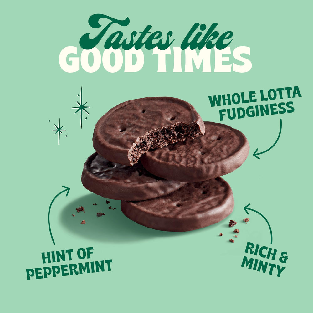 Fudge Mint Cookies with a glass of milk for an indulgent dunk.