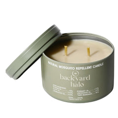Backyard Halo two pack beeswax candles deliver long lasting ambient light.