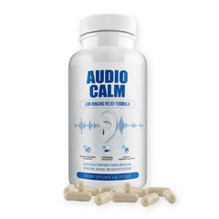 BACTICURE Audio Calm bottle front view for convenient ear health support