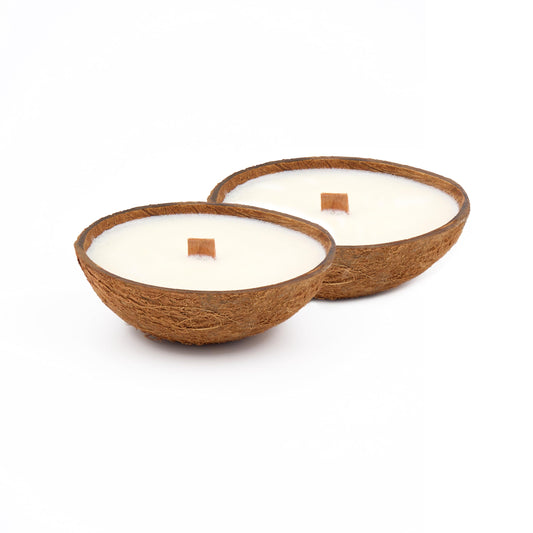 Badalyan Art Studio coconut-shell candle with coffee salted caramel aroma for cozy spaces