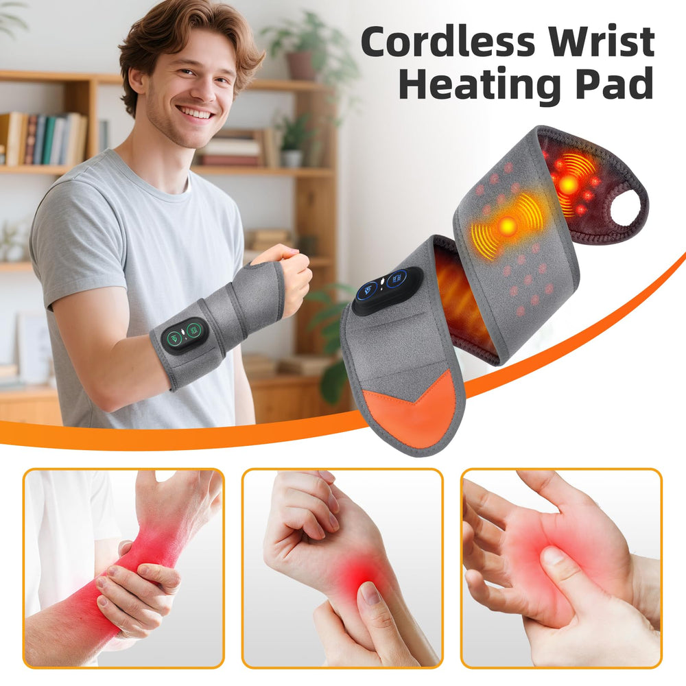 BaiseMAIN wrist heating pad heat level display shows adjustable warmth