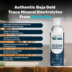 Baja Gold mineral drops being poured for an easy mineral boost.