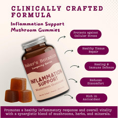 Baker's Botanics Longevity Gummies peach closeup highlighting flavorful daily wellness.