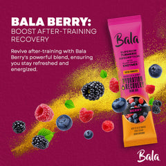 BALA Enzyme Hydration berry stick packet ready for on-the-go hydration.