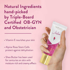 Balance nourishing skin cream tube being applied for daily midlife skin care