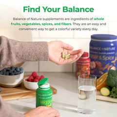 Balance of Nature Veggies capsules ready for daily routine use