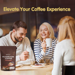 Balincer mushroom coffee stir and steam aroma
