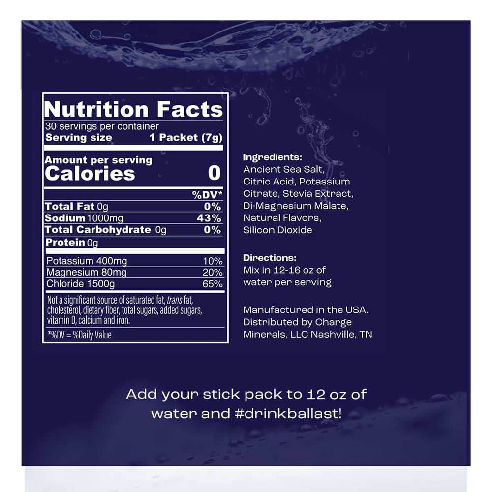 Ballast Zero-Sugar Citrus Lime dissolving in water creating refreshing hydration.