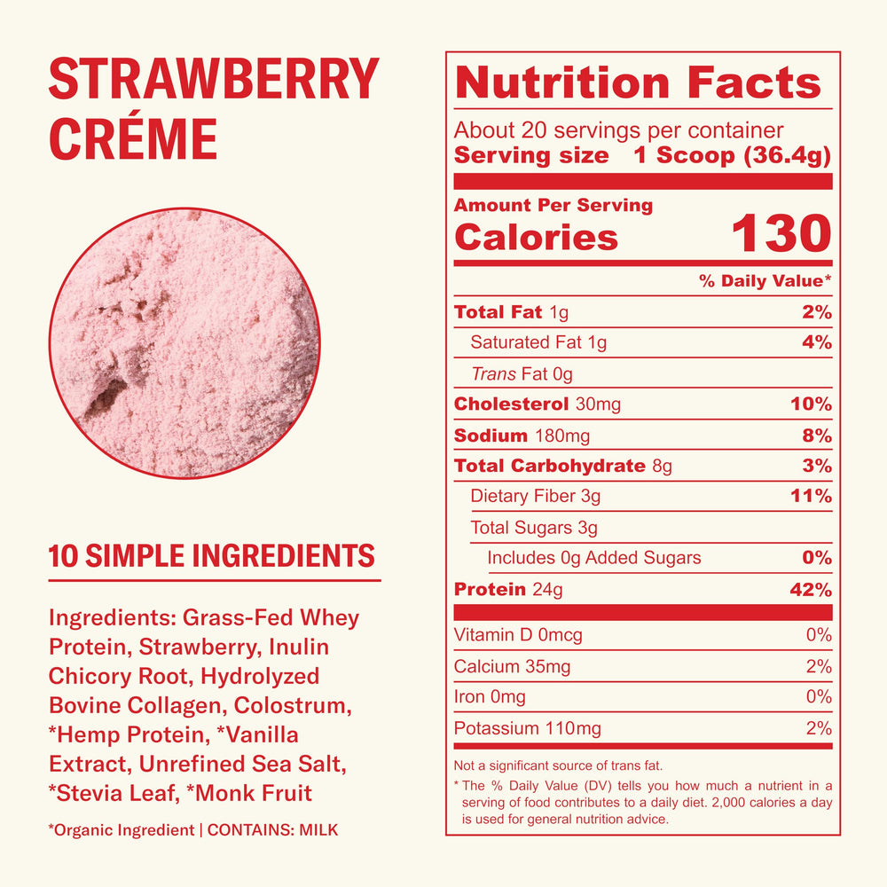 Ballerina Farm whey protein scoop ready for quick shakes