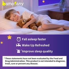 Bamofany gummies on nightstand suggests an easy nightly routine before bed.