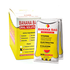 Banana Bag salted watermelon packets front for on-the-go hydration.