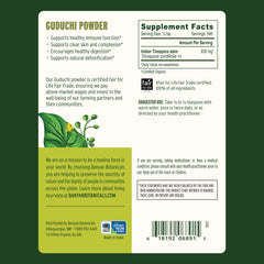 Guduchi powder tea infusion showing digestion-support use.