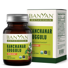 Banyan Botanicals Kanchanar Guggulu bottle front highlighting lymphatic support