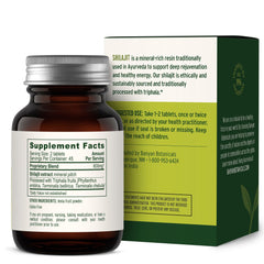 Banyan Botanicals Shilajit fulvic acid detail illustrating nutrient absorption benefits.