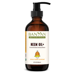 Banyan Botanicals Sidha Soma Supreme Neem Oil bottle for radiant skin support.