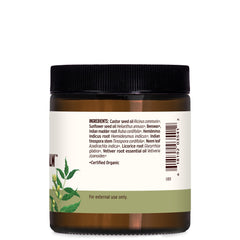 Banyan Botanicals Vetiver cooling image suggests calming sensation on sensitive skin.