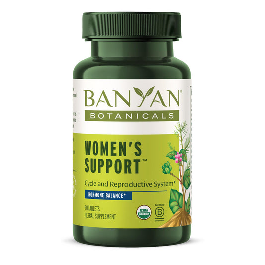 Banyan Botanicals Women's Support front bottle showing label and product name for easy daily use