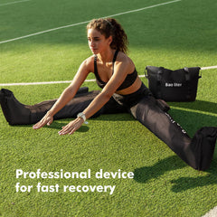 Bao liter leg massager boot side view highlighting inflation chambers