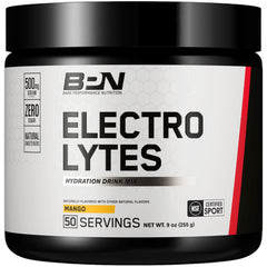 bare performance nutrition BPN Electrolytes mango bottle highlights sugar-free hydration for workouts