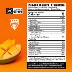 BPN Electrolytes powder in scoop shows mix for balanced electrolyte intake during activity