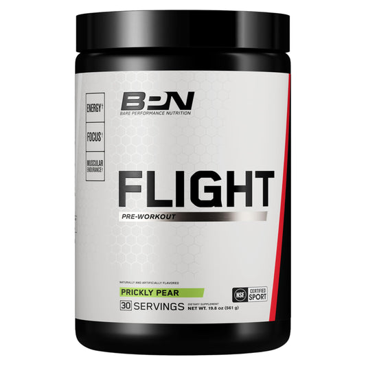 Bare Performance Nutrition BPN Flight bottle front ready for intense workouts