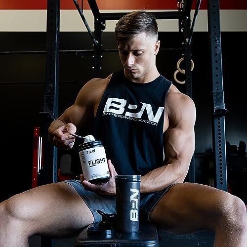 Bare Performance Nutrition BPN Flight powder poured into liquid for quick hydration.