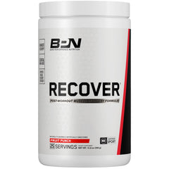 BARE PERFORMANCE NUTRITION BPN Recover bottle front for post-workout recovery