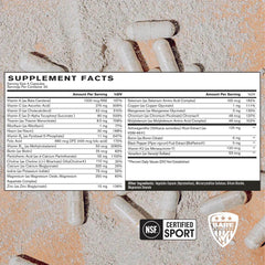 BARE PERFORMANCE NUTRITION BPN Strong Multi-Vitamin tablets close-up shows texture for easy intake.