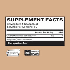 BARE PERFORMANCE NUTRITION creatine monohydrate powder pour demonstrates easy mixing for workouts.