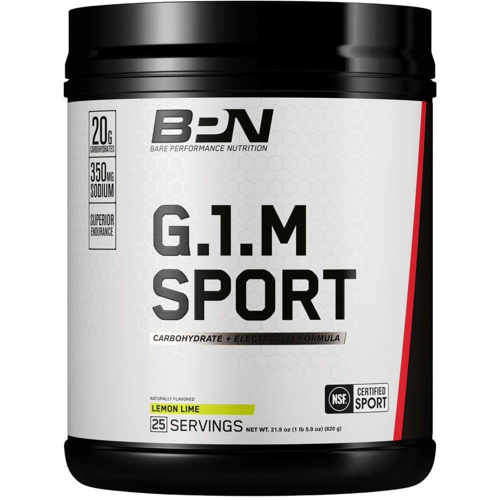 BARE PERFORMANCE NUTRITION G.1.M bottle with Lemon Lime for endurance fueling
